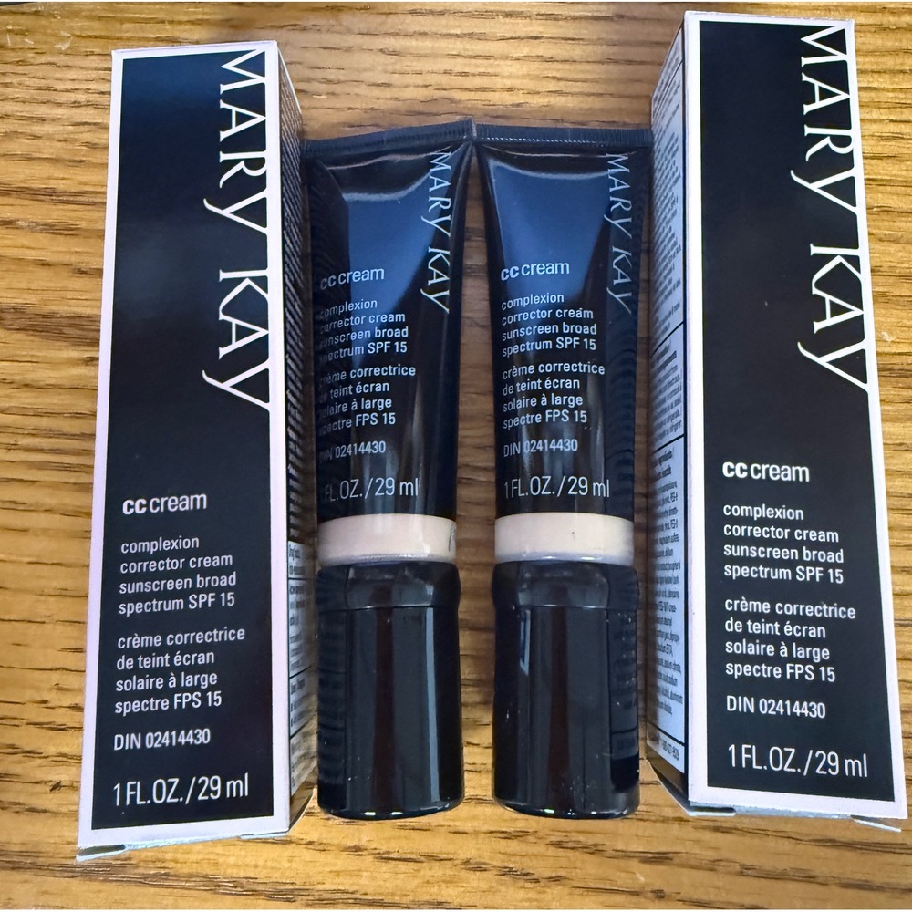 Lot of 2 Mary Kay CC Cream Sunscreen SPF 15 Medium to Deep 1oz Each NIB 072824